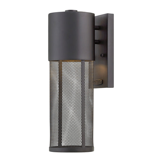 Aria Medium Wall Mount Lantern In Black Finish