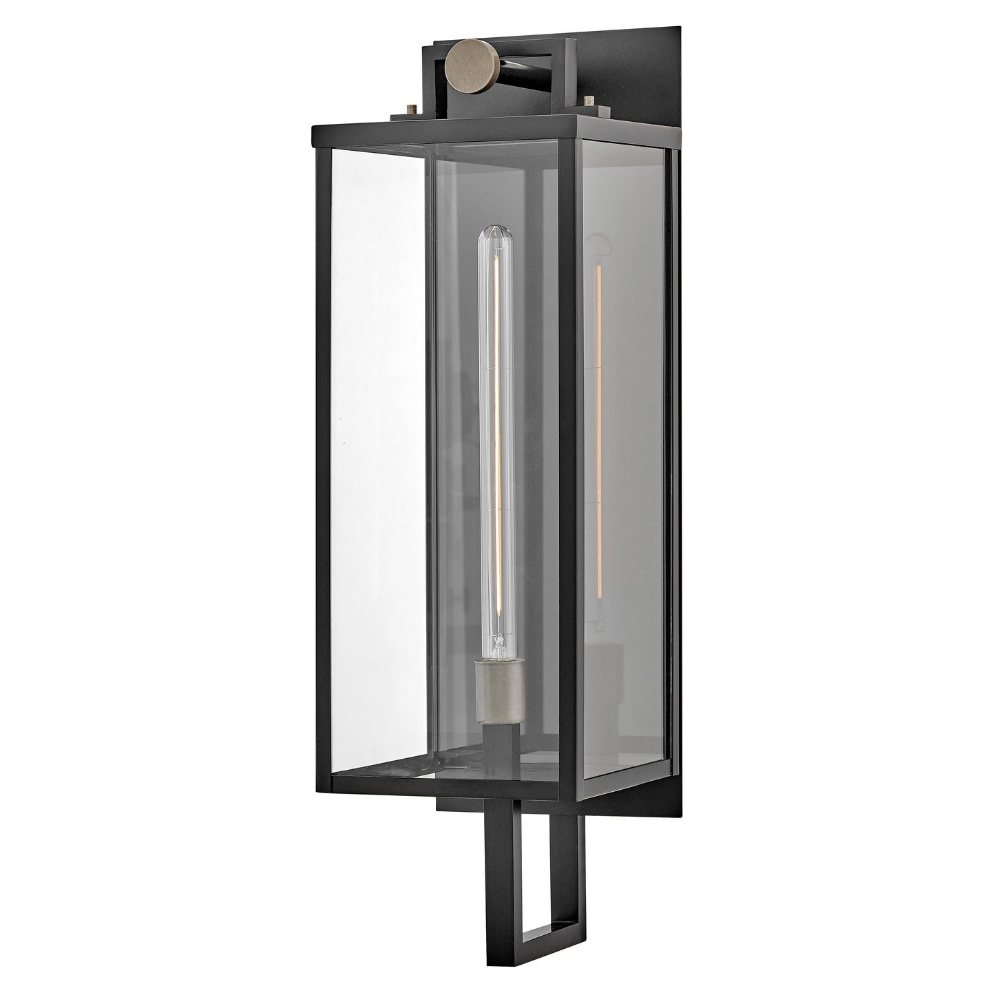 Catalina Large Wall Mount lantern In Black Finish
