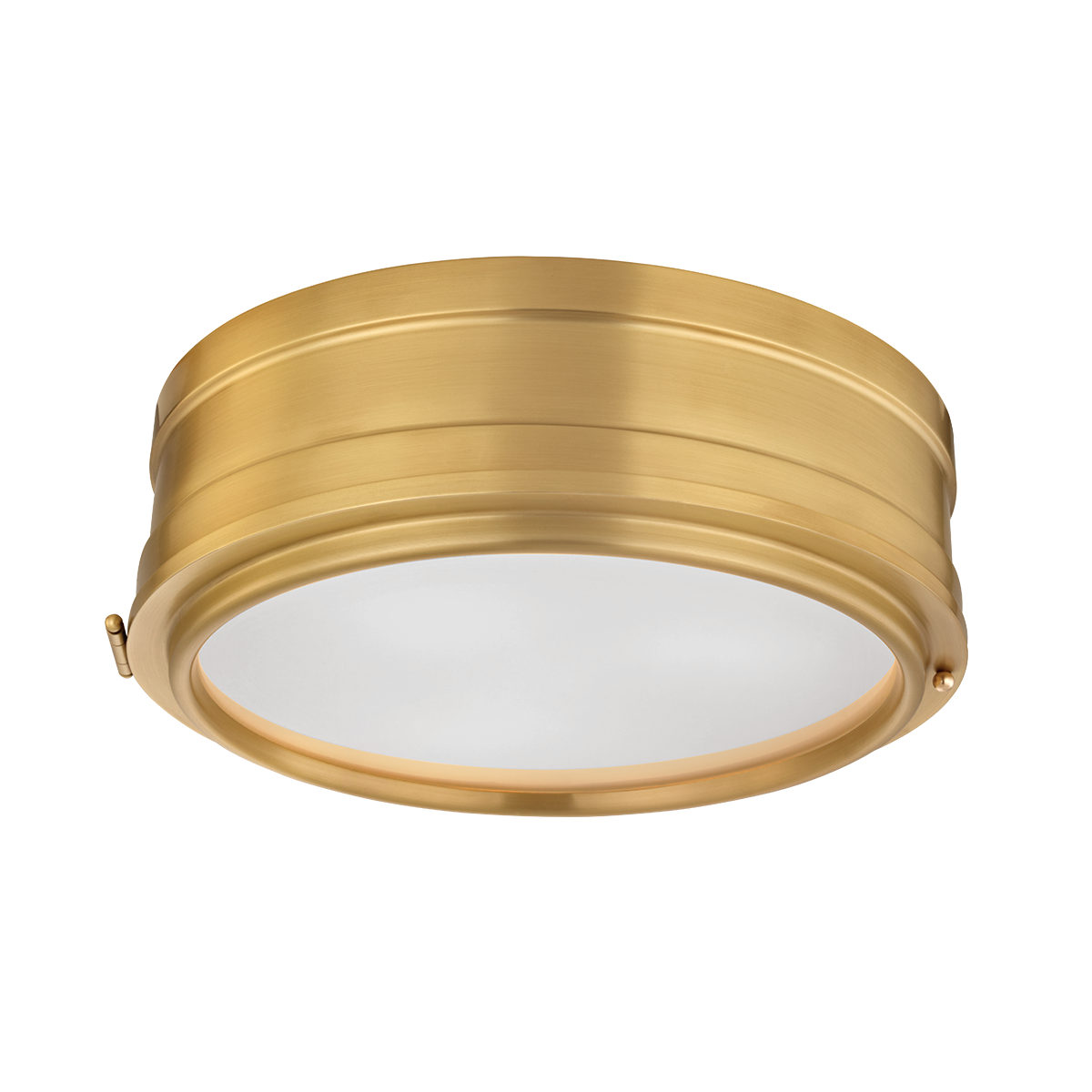 Rye Flush Mount with Aged Brass Finish