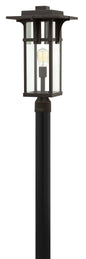 Manhattan Large Post Top or Pier Mount Lantern In Light Bronze Finish
