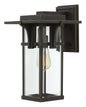 Manhattan Medium Wall Mount Lantern In Light Bronze Finish