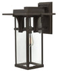 Manhattan Medium Wall Mount Lantern In Light Bronze Finish