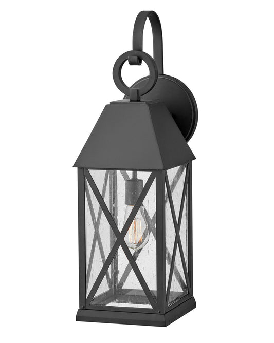 Briar Large Wall Mount Lantern In Black Finish
