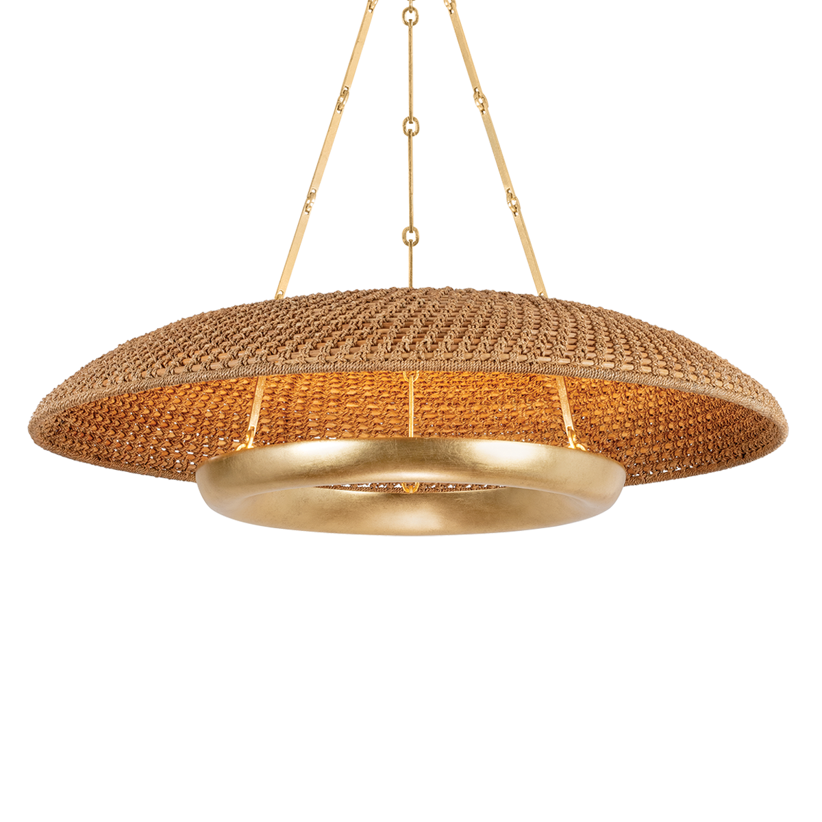 OAKLYN Pendant with Vintage Gold Leaf Finish