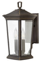 Bromley Medium Wall Mount Lantern In Light Bronze Finish