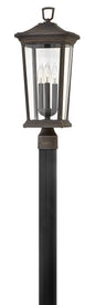 Bromley Large Post Top or Pier Mount Lantern In Light Bronze Finish