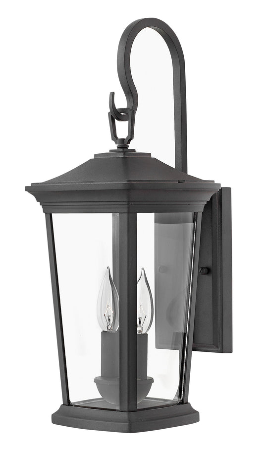 Bromley Medium Wall Mount Lantern In Black Finish
