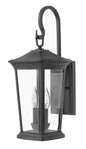 Bromley Medium Wall Mount Lantern In Black Finish