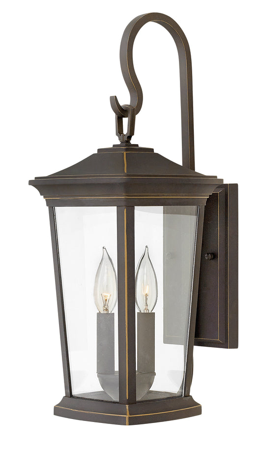 Bromley Medium Wall Mount Lantern In Light Bronze Finish