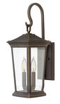 Bromley Medium Wall Mount Lantern In Light Bronze Finish