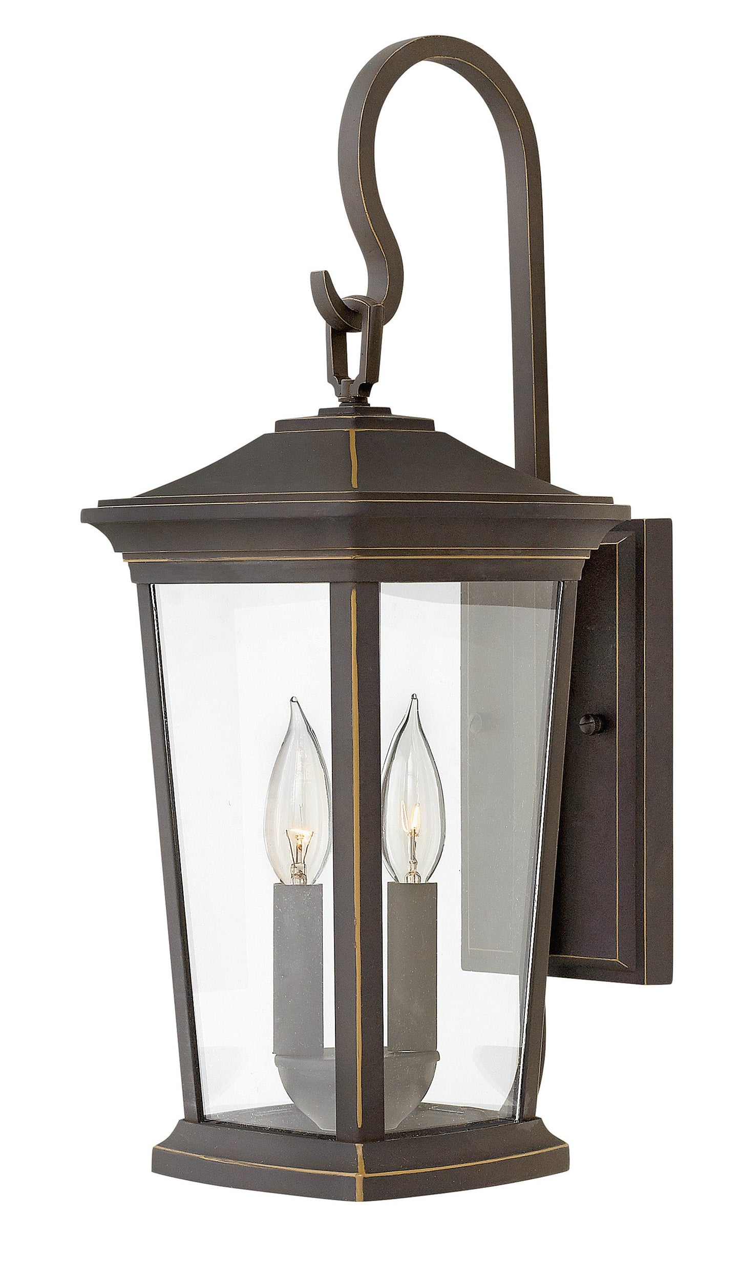 Bromley Medium Wall Mount Lantern In Light Bronze Finish