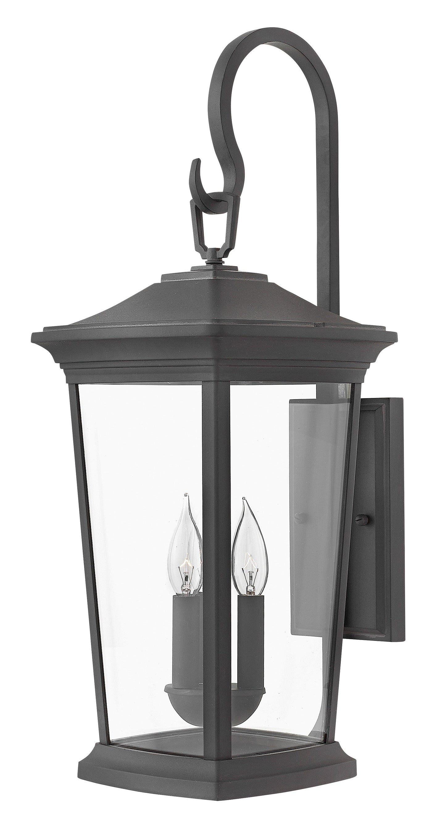 Bromley Large Wall Mount Lantern In Black Finish