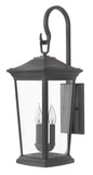 Bromley Large Wall Mount Lantern In Black Finish