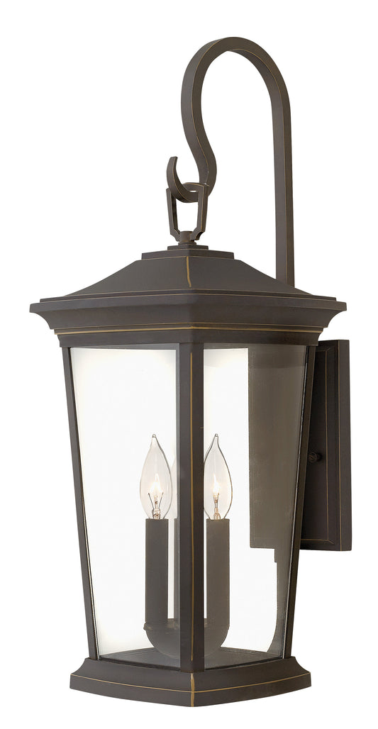 Bromley Large Wall Mount Lantern In Light Bronze Finish