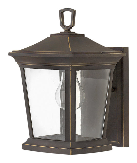 Bromley Small Wall Mount Lantern In Light Bronze Finish