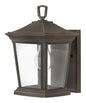 Bromley Small Wall Mount Lantern In Light Bronze Finish