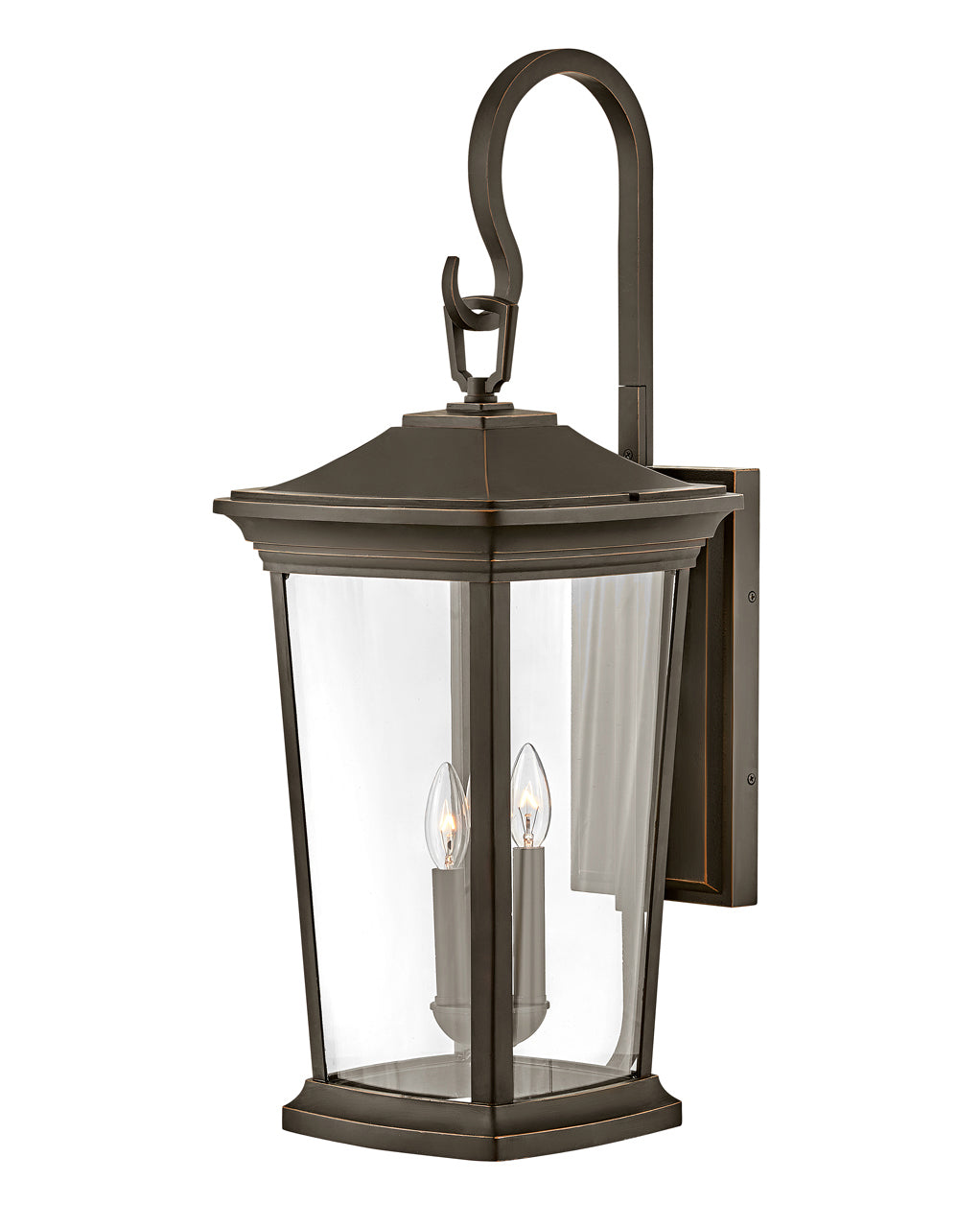 Bromley Large Wall Mount Lantern In Light Bronze Finish