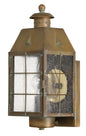 Nantucket Medium Wall Mount Lantern In Dark Brass Finish