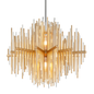 Theory Chandelier In GOLD LEAF W POLISHED STAINLESS Finish