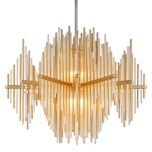 Theory Chandelier In GOLD LEAF/STAINLESS STEEL Finish