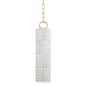 Brookville Pendant with Aged Brass/stripe Combo Finish