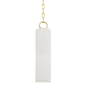 Brookville Pendant with Aged Brass/soft Off White Finish