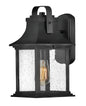 Grant Medium Wall Mount Lantern In Black Finish