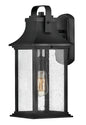 Grant Medium Wall Mount Lantern In Black Finish