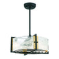Hayward 4-Light Fan D'Lier in Matte Black with Warm Brass Accents Matte Black with Warm Brass Accents