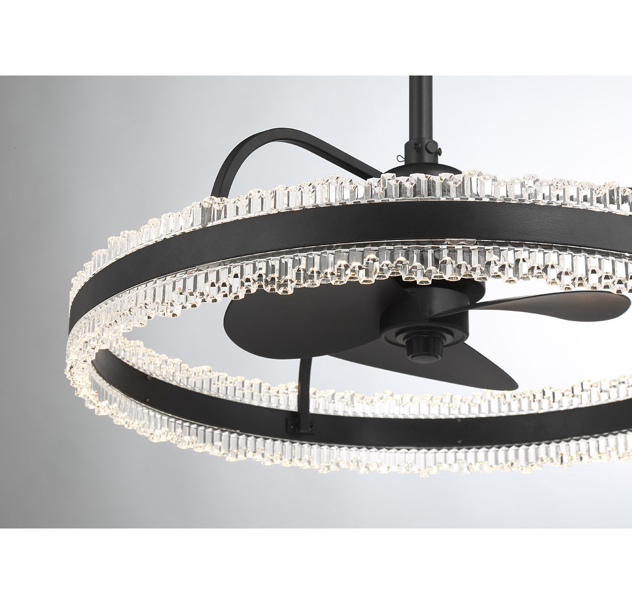 Corona LED Fan D'Lier in Matte Black