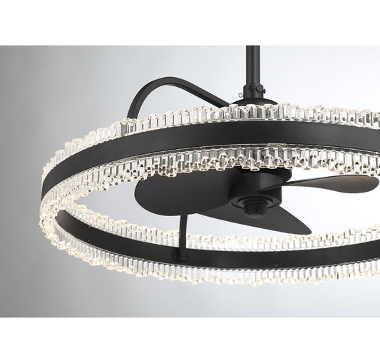 Corona LED Fan D'Lier in Matte Black