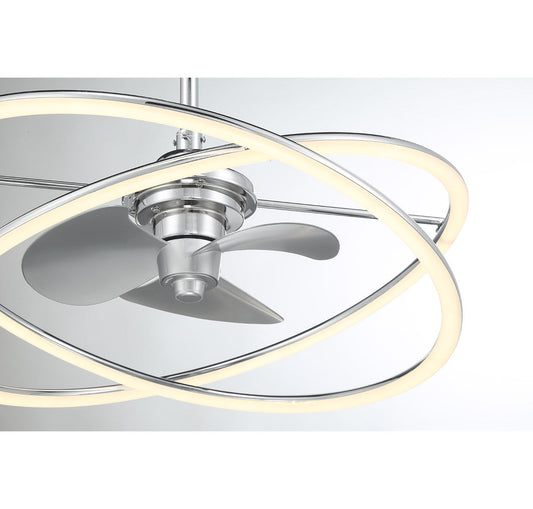 Dorado LED Fan D'Lier in Polished Chrome