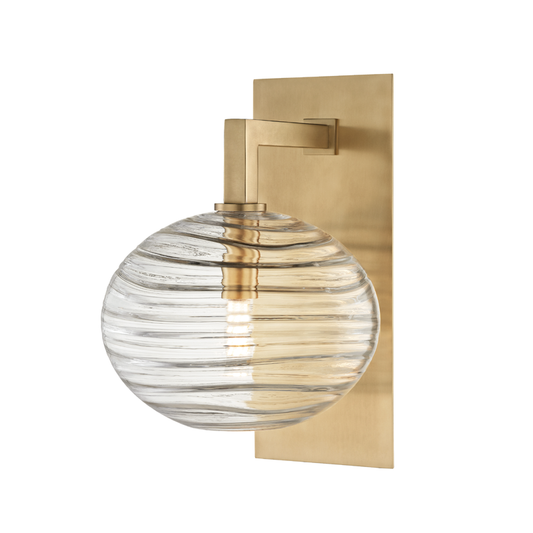 Breton Wall Sconce with Aged Brass Finish