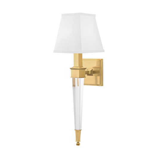 Ruskin Wall Sconce with Aged Brass Finish