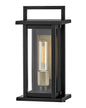 Langston Medium Wall Mount Lantern In Black Finish