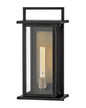Langston Medium Wall Mount Lantern In Black Finish