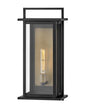 Langston Large Wall Mount Lantern In Black Finish