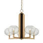 Breton Chandelier with Aged Brass Finish