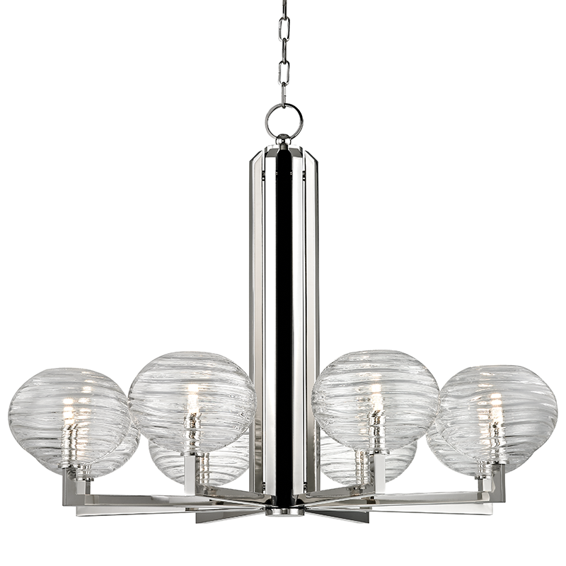 Breton Chandelier with Polished Nickel Finish