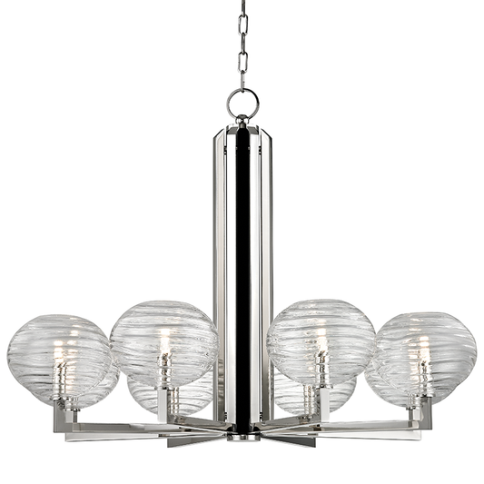 Breton Chandelier with Polished Nickel Finish