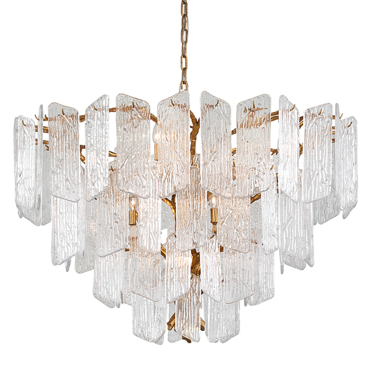 Piemonte Chandelier In Gold Leaf Finish