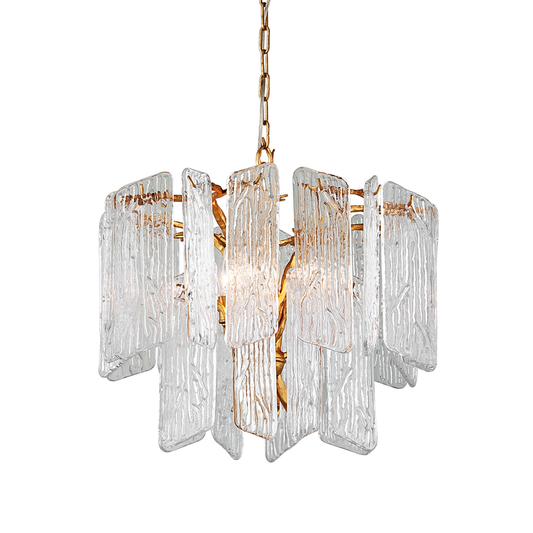Piemonte Chandelier In Gold Leaf Finish