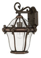 San Clemente Medium Wall Mount Lantern In Dark Bronze Finish