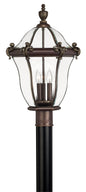 San Clemente Large Post Top or Pier Mount Lantern In Dark Bronze Finish