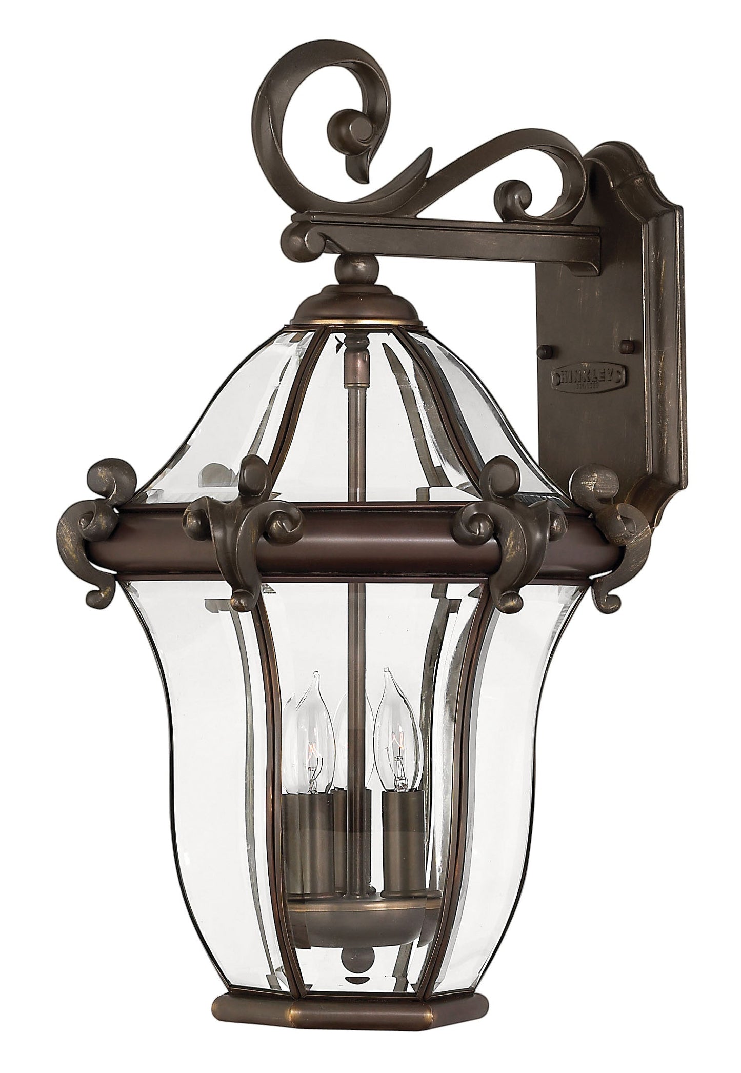San Clemente Medium Wall Mount Lantern In Dark Bronze Finish