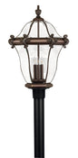 San Clemente Large Post Top or Pier Mount Lantern In Dark Bronze Finish