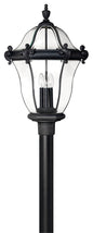 San Clemente Large Post Top or Pier Mount Lantern In Black Finish