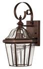 Augusta Medium Wall Mount Lantern In Dark Bronze Finish