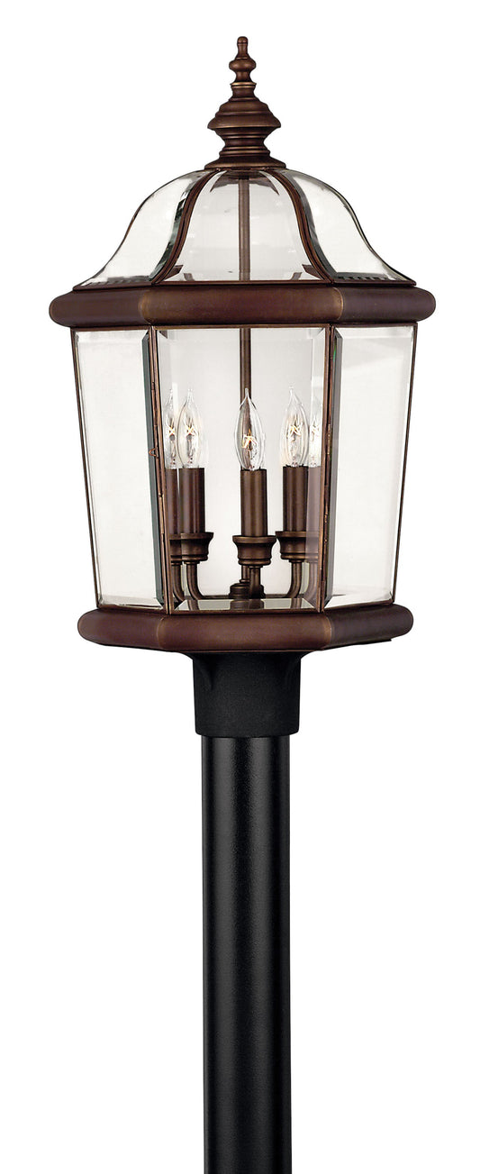 Augusta Large Post Top or Pier Mount Lantern In Dark Bronze Finish