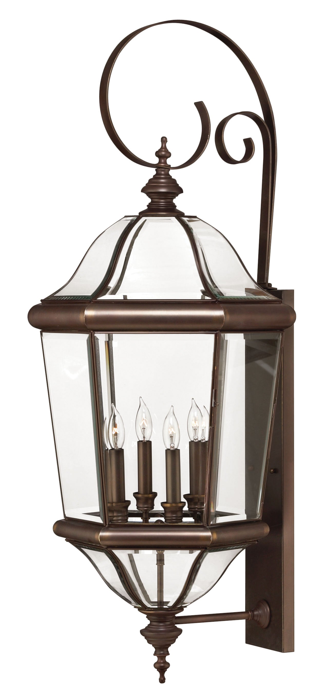 Augusta Extra Large Wall Mount Lantern In Dark Bronze Finish